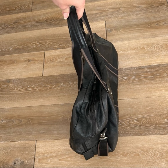 Coach Heritage Web Leather Duffle F70561 – Black Leather Weekender - Picture 3 of 10